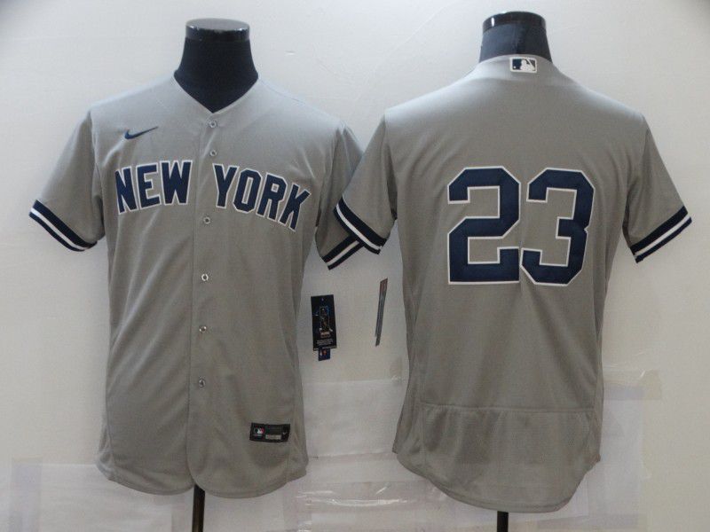 Men New York Yankees #23 No name Grey Elite Nike MLB Jerseys->new york yankees->MLB Jersey